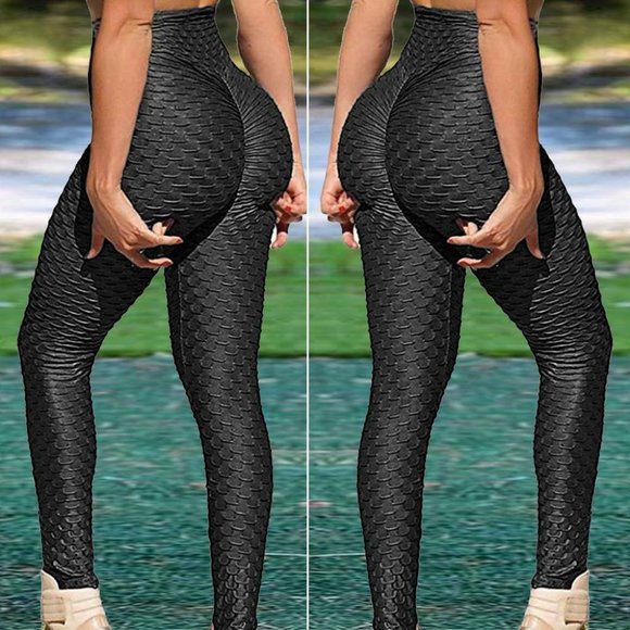 ๐ High Waist Textured Booty Push up Leggings - Picture 2 of 13